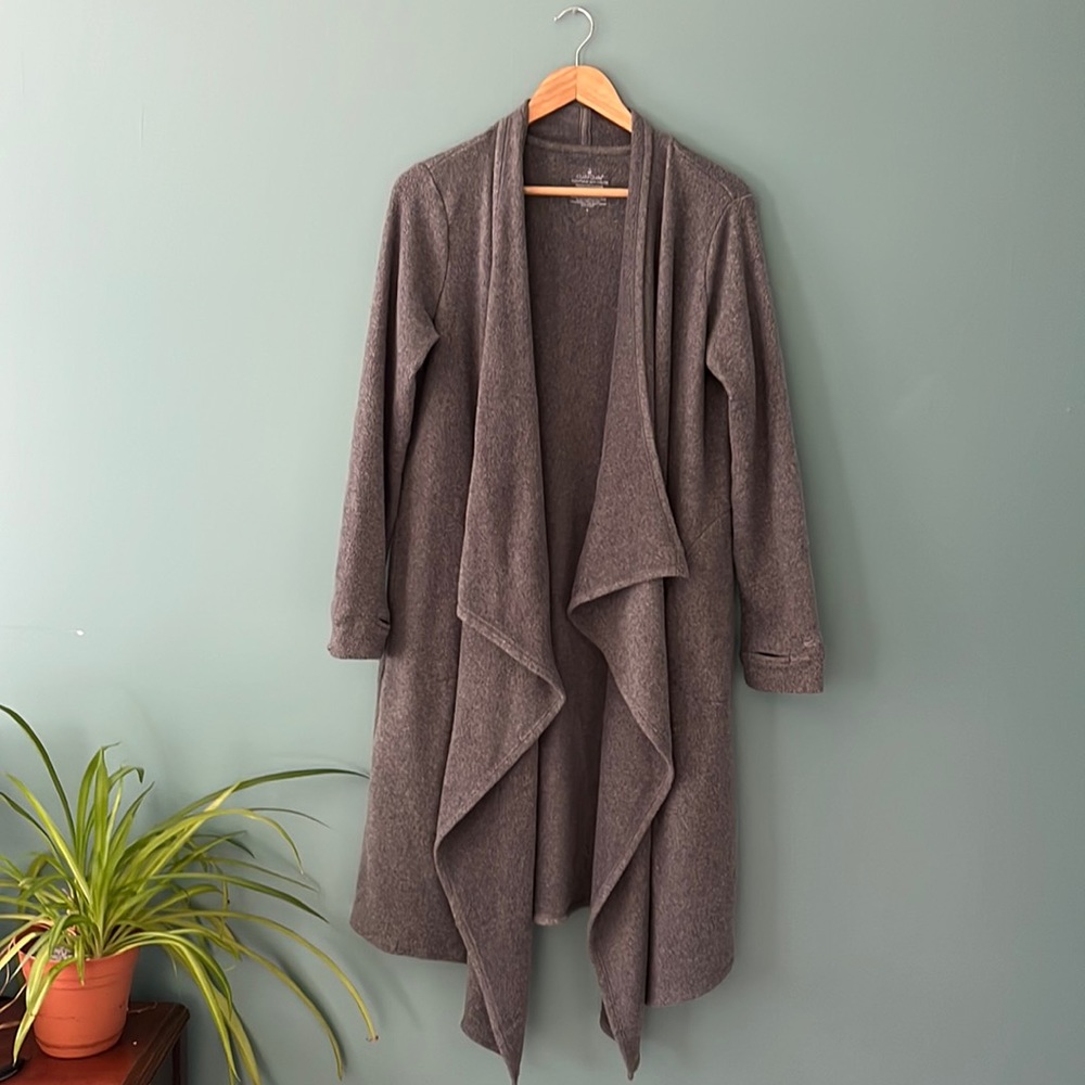Cuddl Duds Long Waterfall Lounge Cardigan Oversized Size Sm